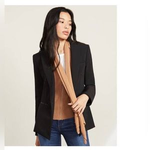 Veronica Beard Syra 100% Merino Wool Scarf Dickey Honey Size 00-14 NWT